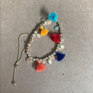 Madewell gold adjustable tassel bracelet